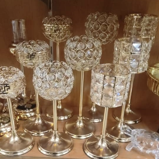 طقم شمعدان ثلاثي كريستال اصلي - RahaBay product image