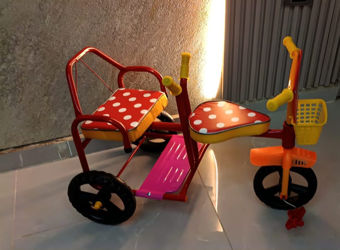 دراجة اطفال حديد مزدوجة _ اللون احمر - RahaBay product image